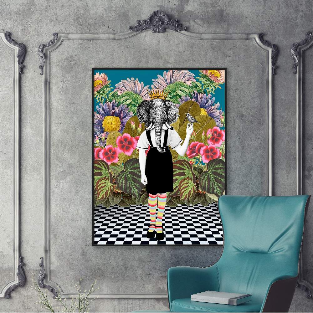 Set of wall art paintings full view