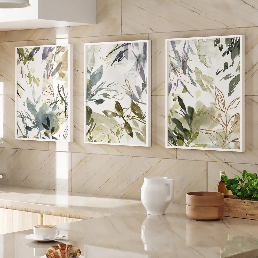 Set of wall art painting,Flourishing Green 