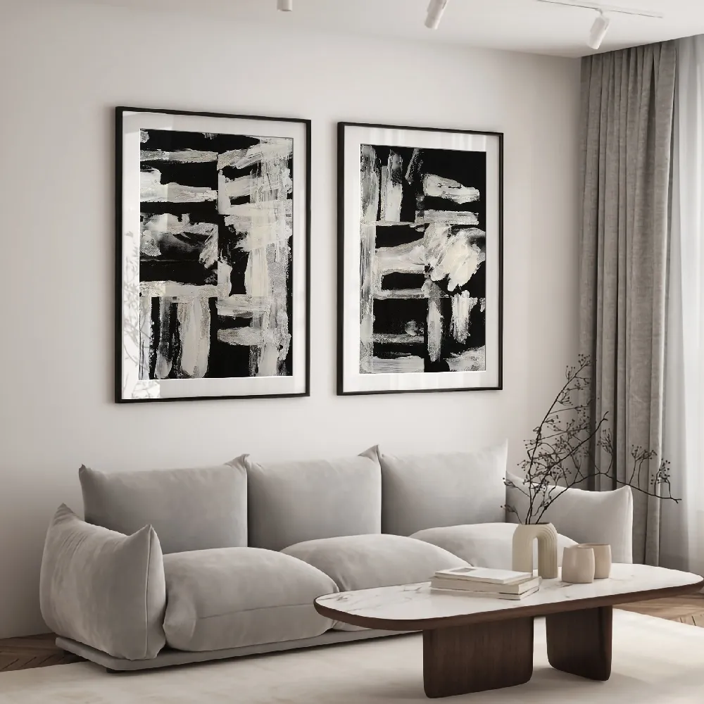 Set of wall art painting,Structural Dissonance  