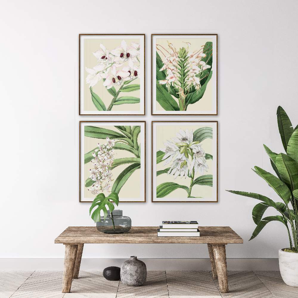 Set of wall art painting,Orchid Blooms 