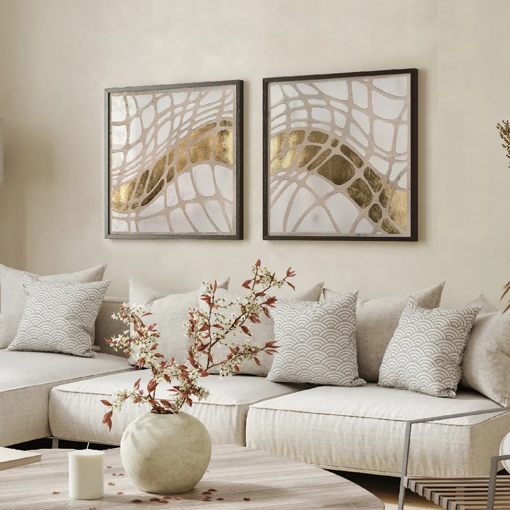 Set of wall art paintings full view