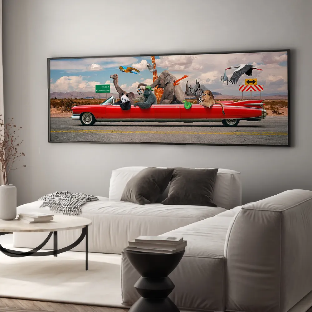 Set of wall art painting,Road Trip