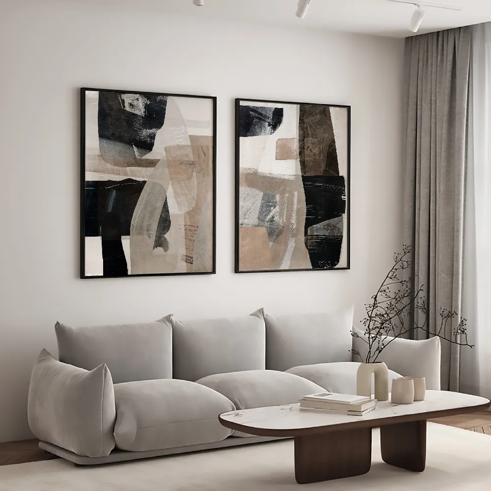 Set of wall art painting,Shapeplay