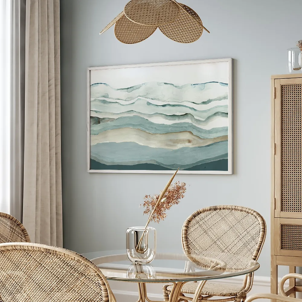 Set of wall art painting,Blue Dunes 
