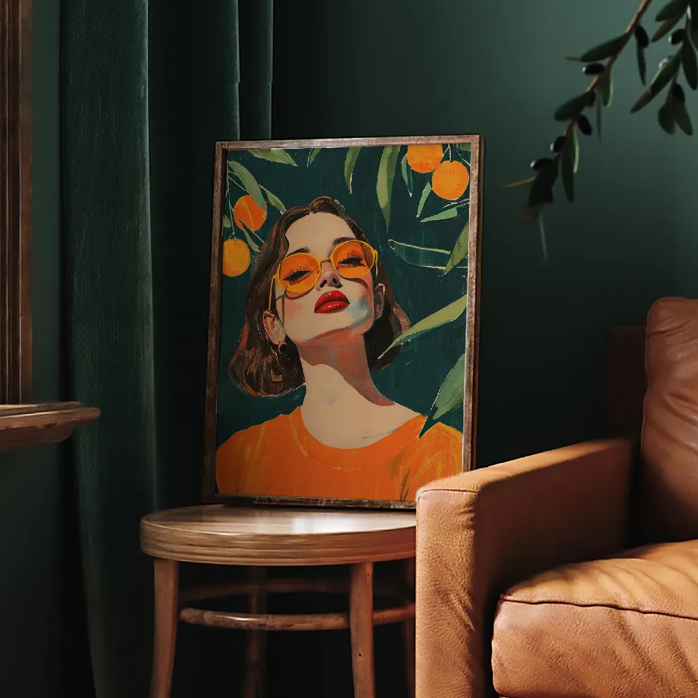 Set of wall art painting,Under The Orange Tree