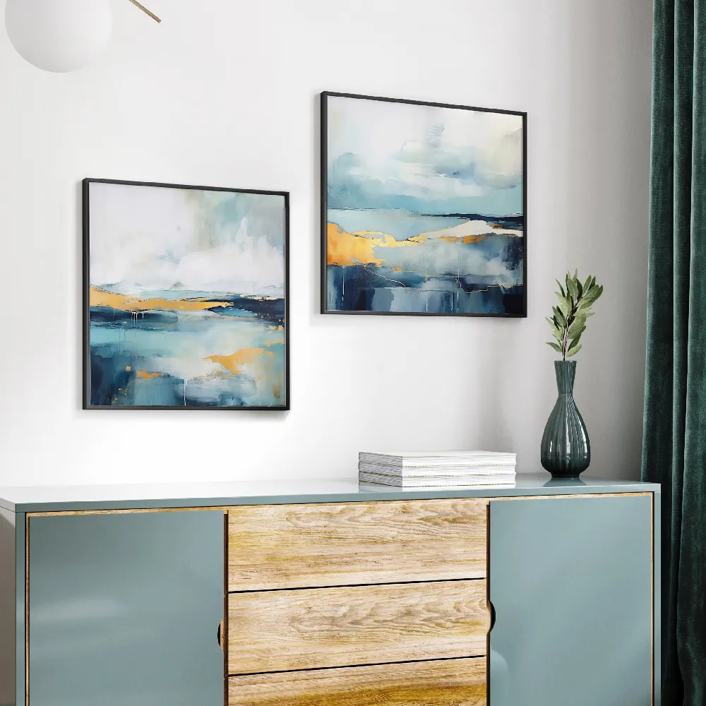 Set of wall art painting,Tidal Harmony