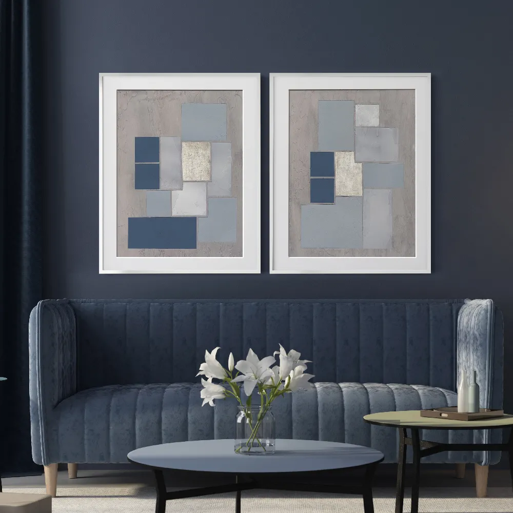 Set of wall art paintings full view