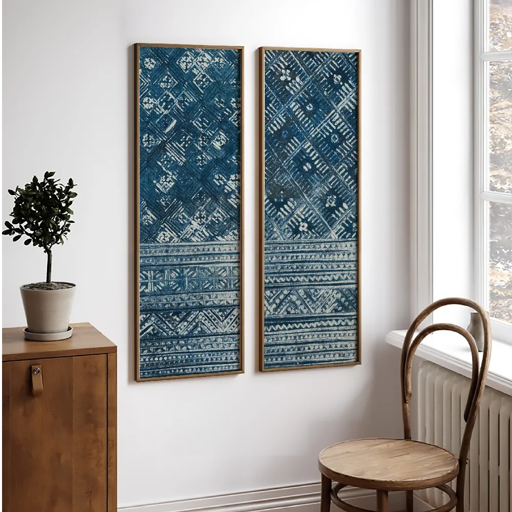Set of wall art painting,Indochina Batik