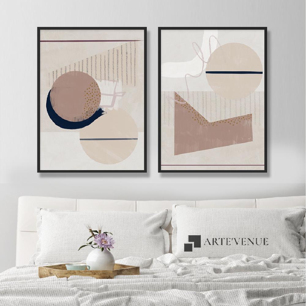 Set of wall art paintings full view