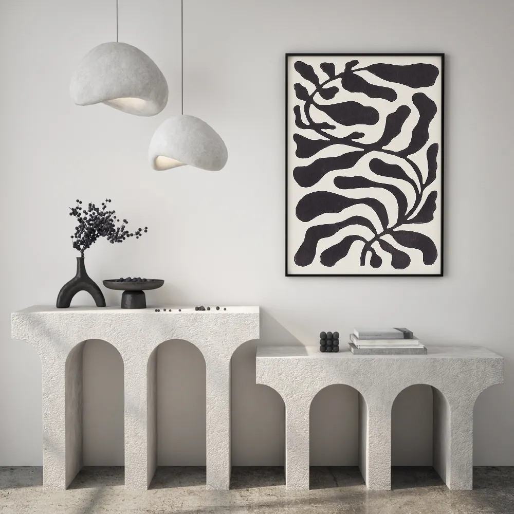 Set of wall art painting,One Hundred-Leaved Plant