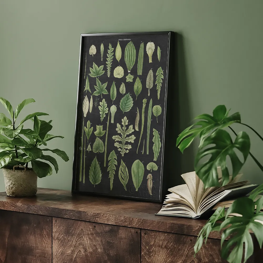 Set of wall art painting,Assortment of Leaves 