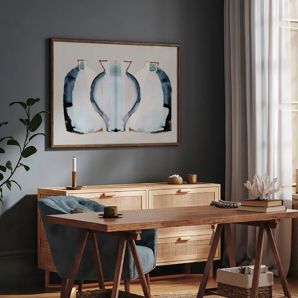 Set of wall art painting,Crystal Urns