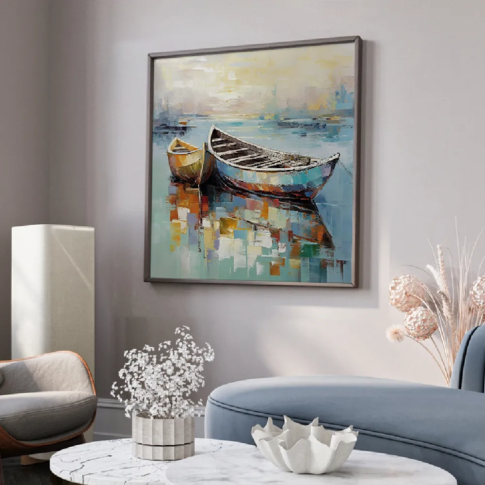 Set of wall art painting,Sunset Voyage