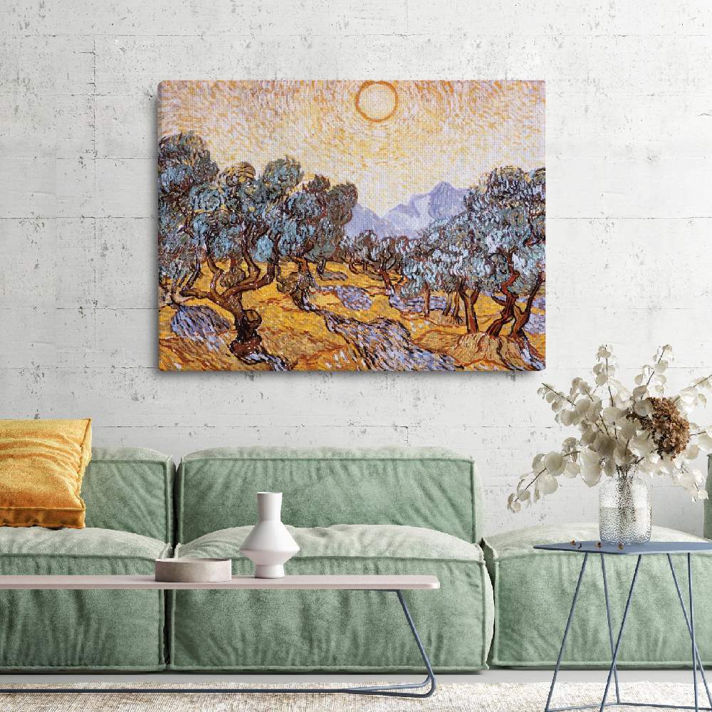 Set of wall art painting,The Olive Trees