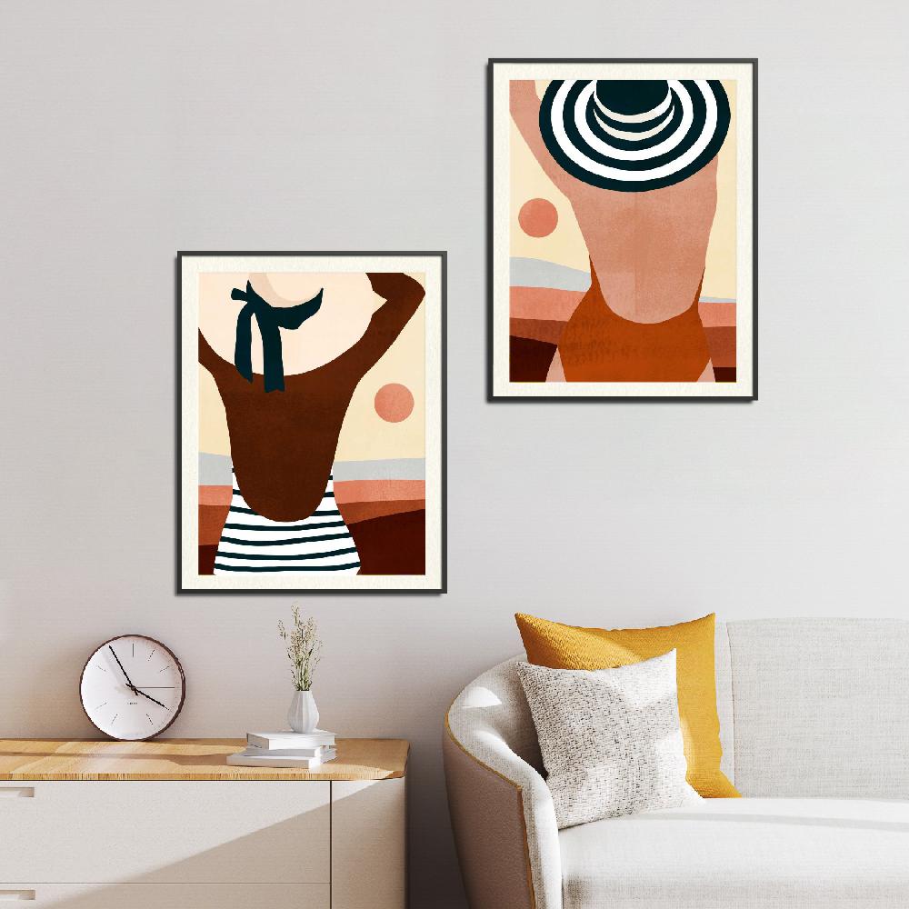 Set of wall art paintings full view