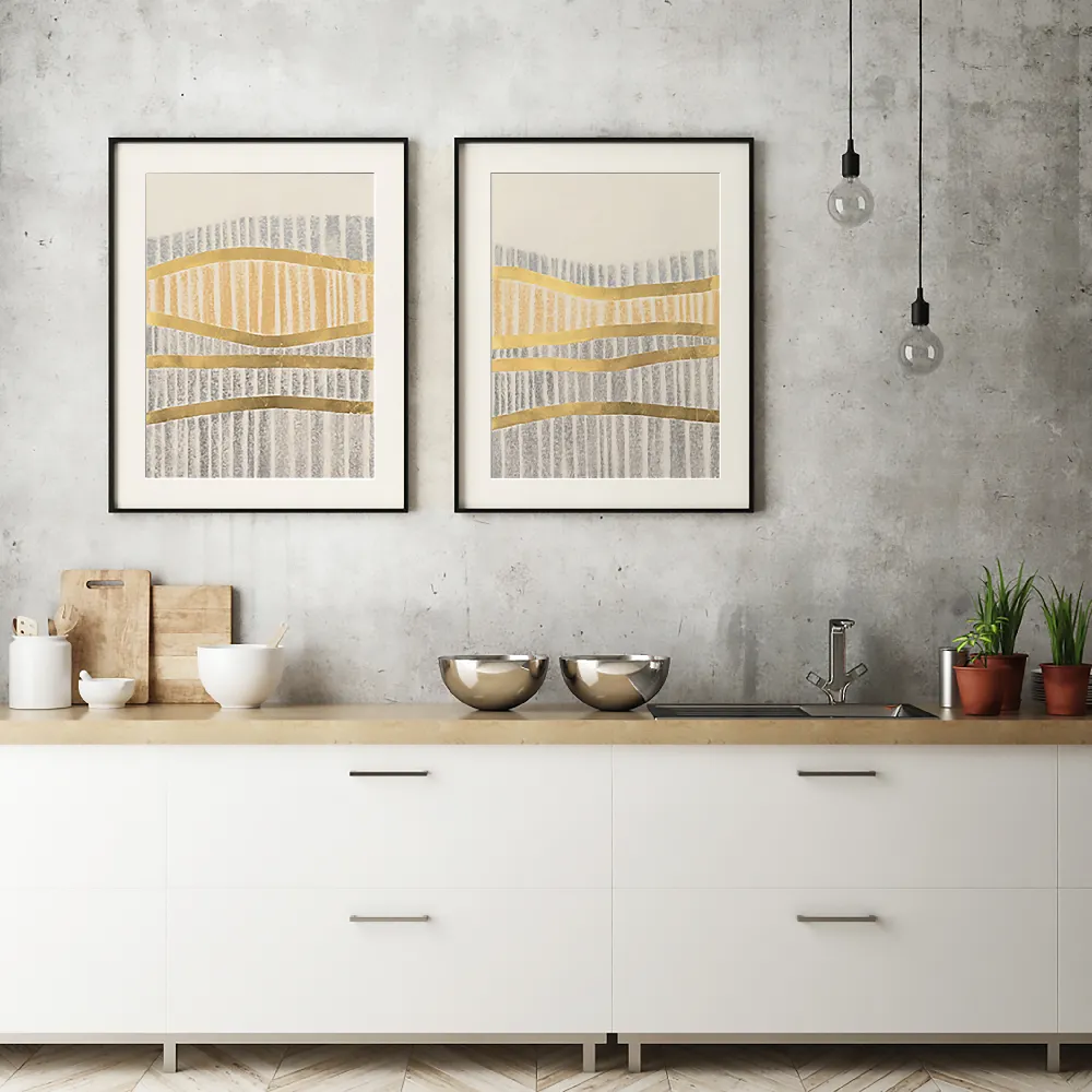 Set of wall art painting,Pasture Bales 