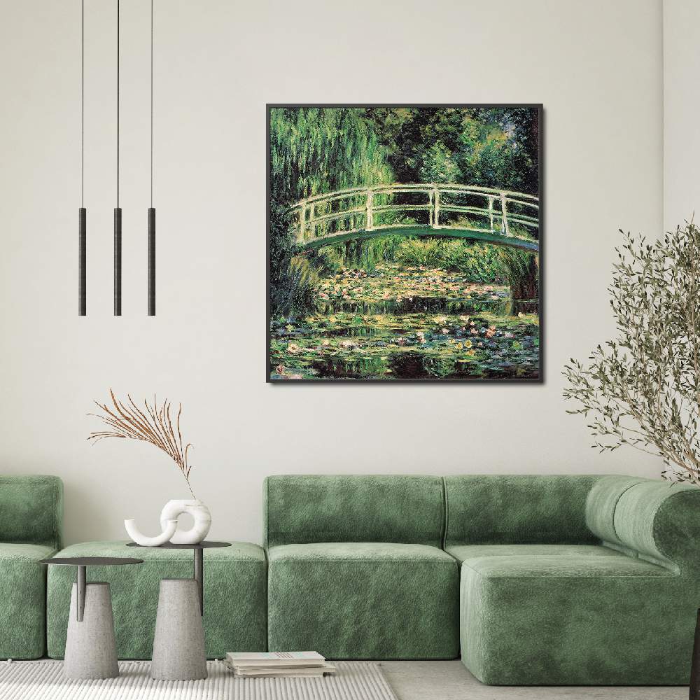 Set of wall art painting,Waterlily Pond