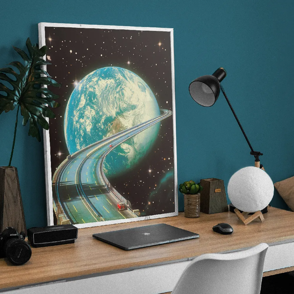 Set of wall art paintings full view