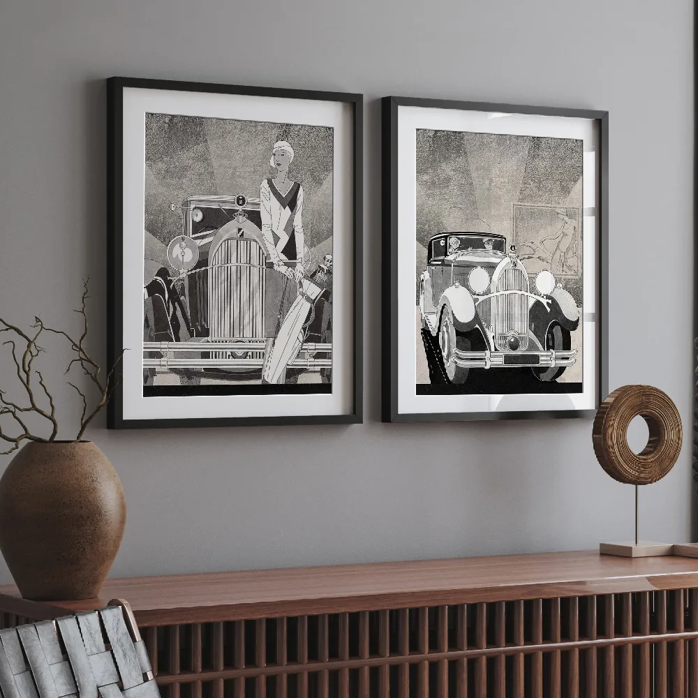 Set of wall art paintings full view