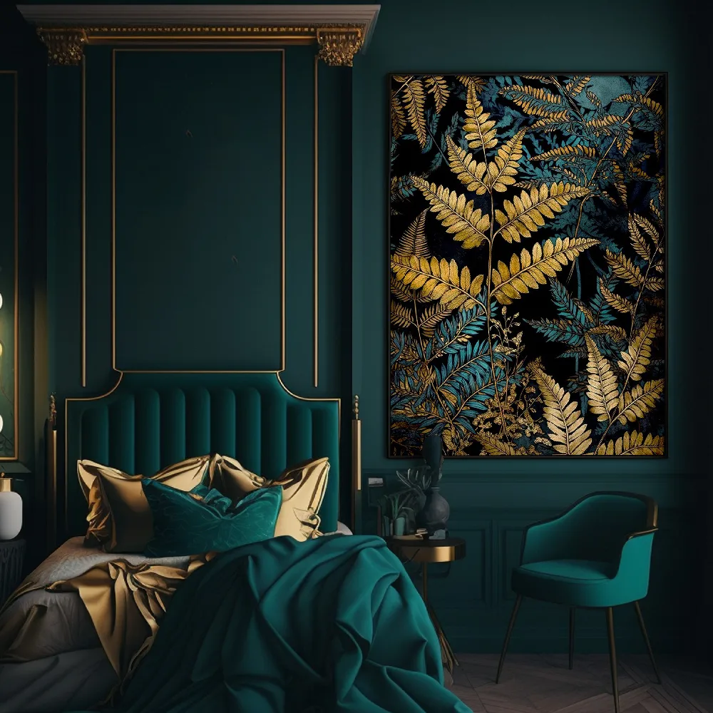 Set of wall art painting,Fern 2