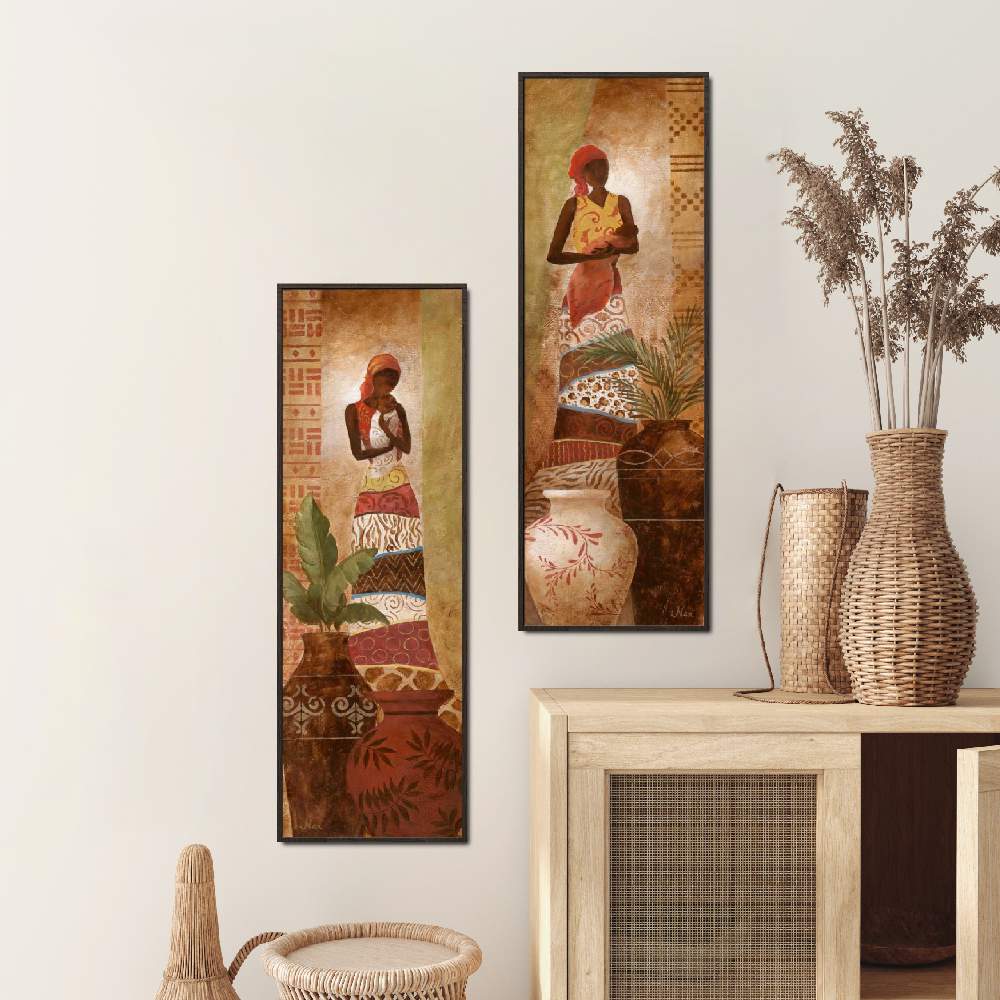 Set of wall art paintings full view