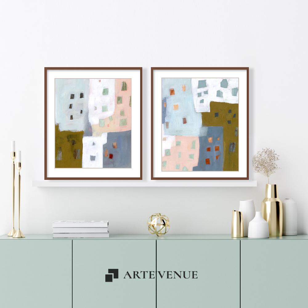 Set of wall art paintings full view