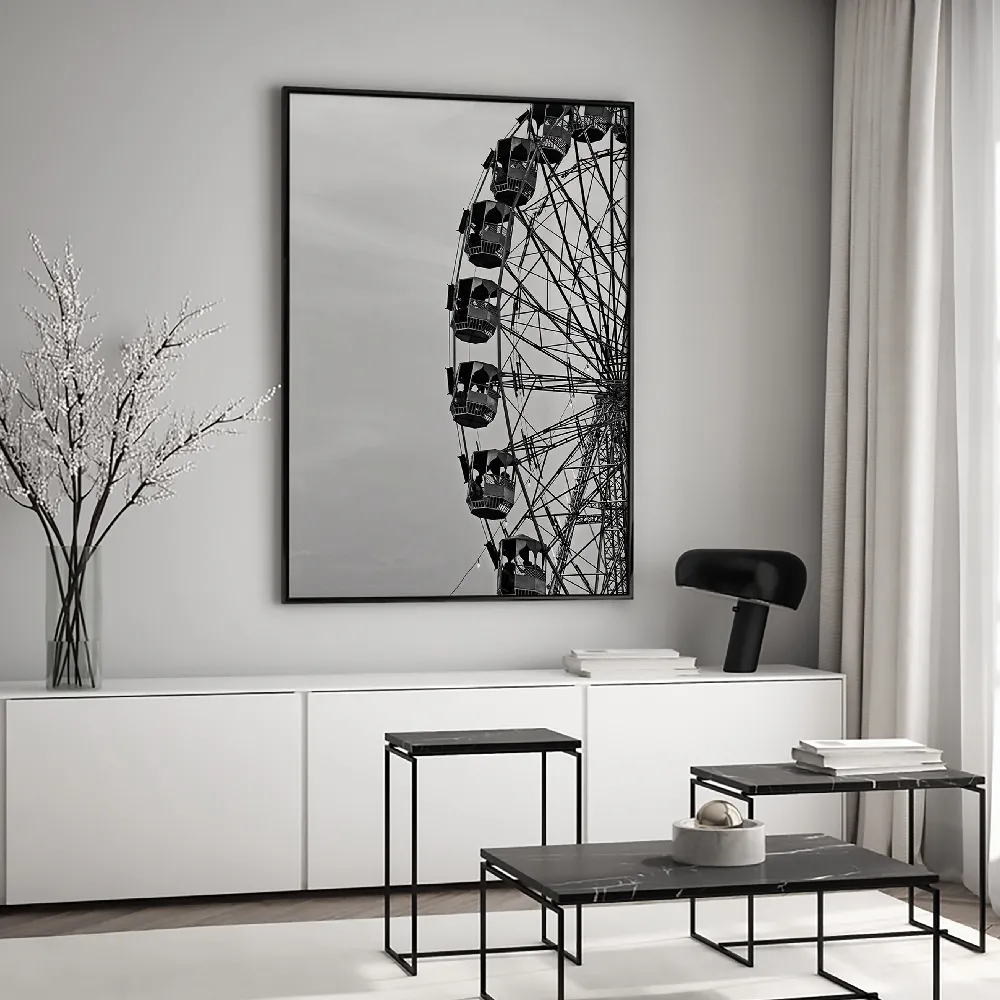 Set of wall art painting,Ferris Wheel