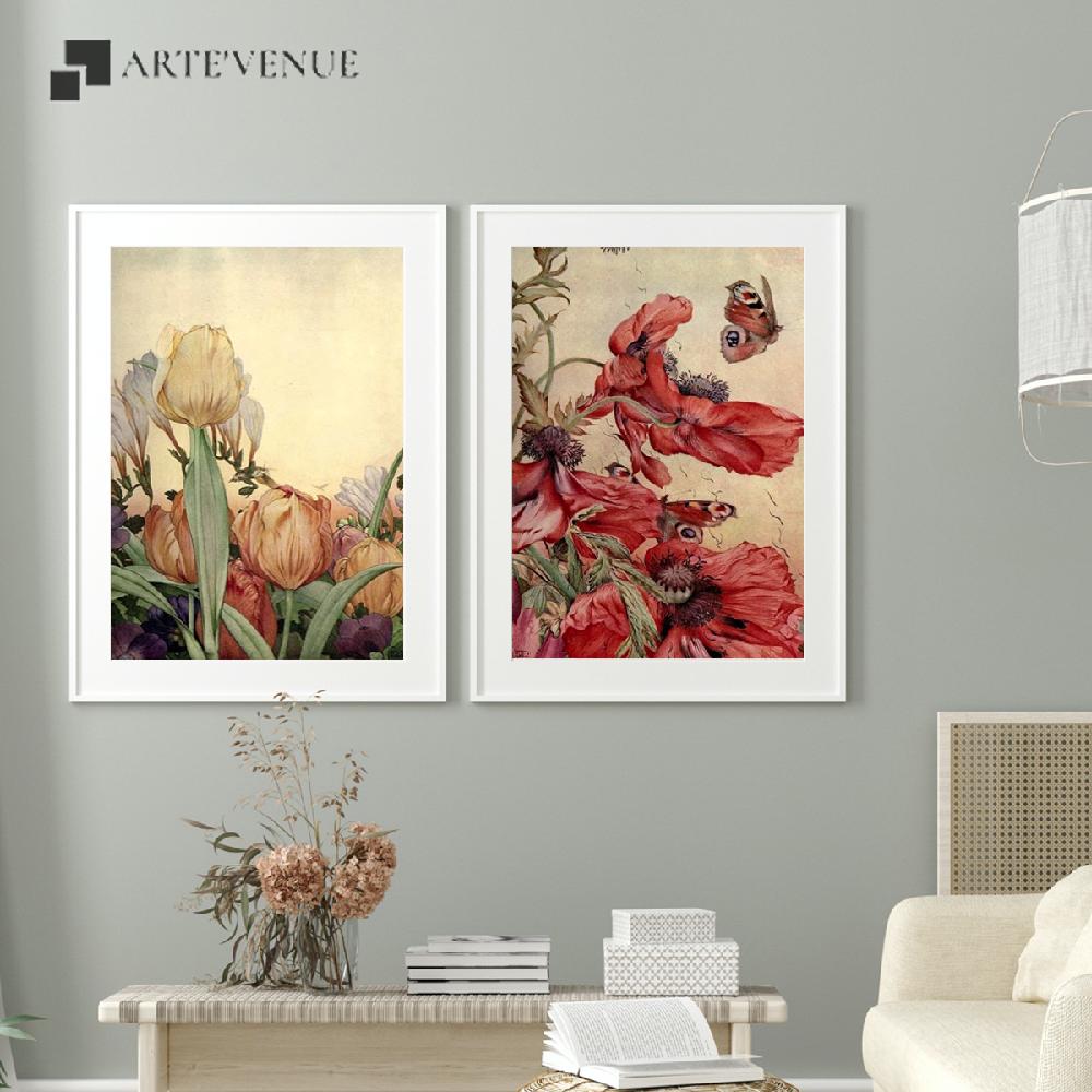 Set of wall art paintings full view