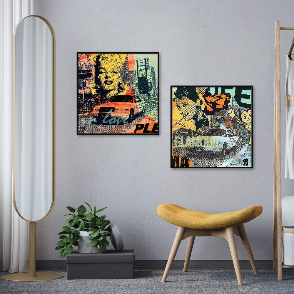 Set of wall art painting,Glamour In Love