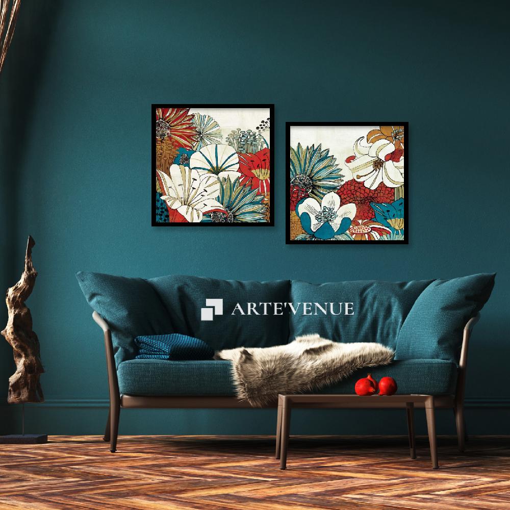 Set of wall art paintings full view