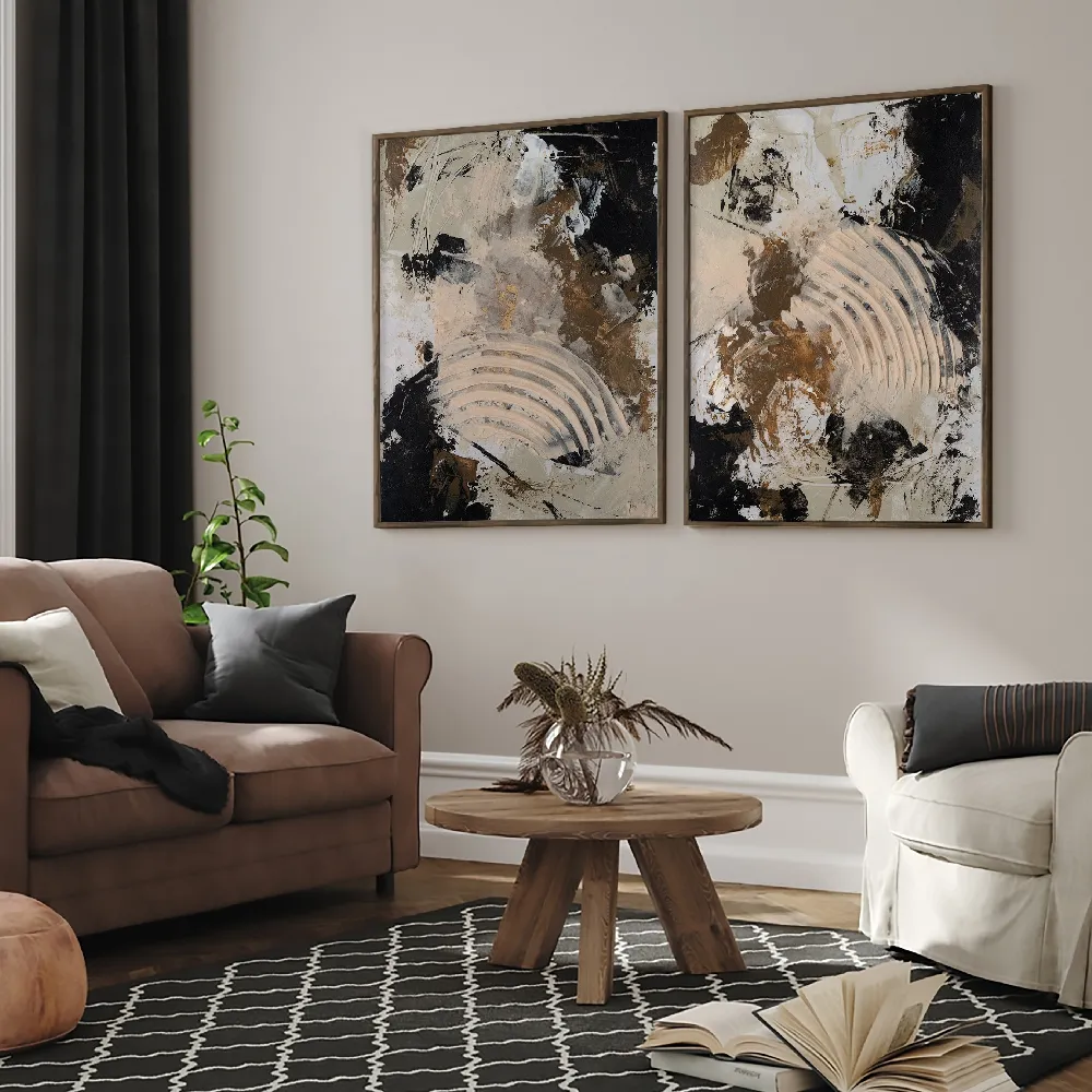 Set of wall art painting,Shifting Vibration