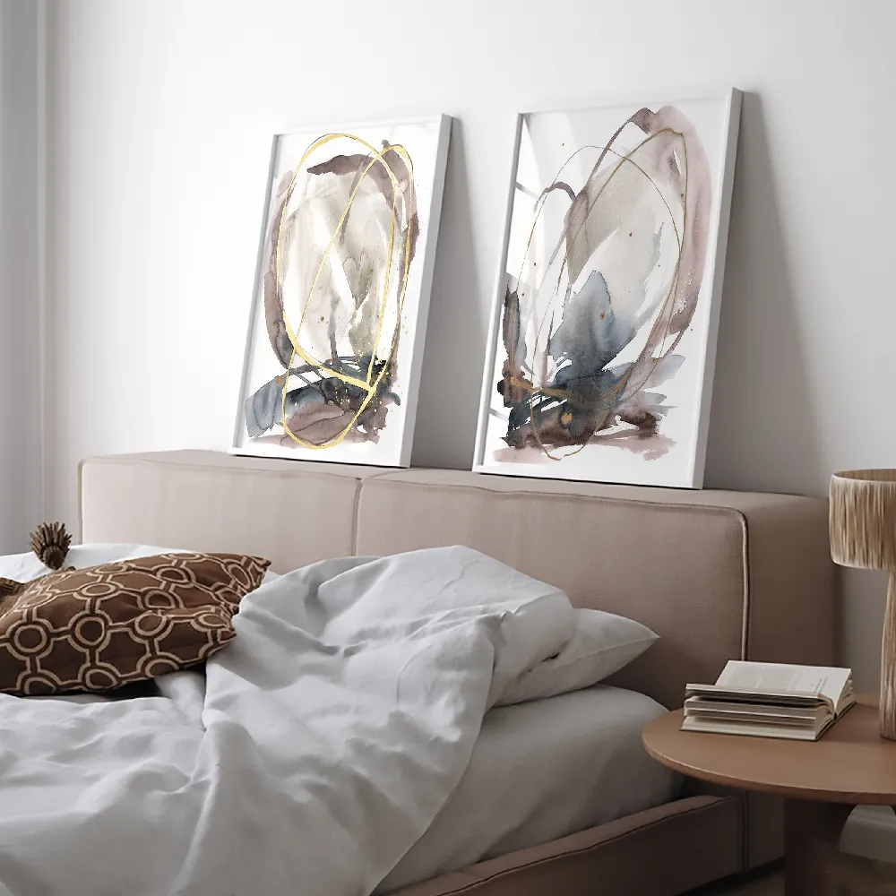 Set of wall art painting,Inky Vortex