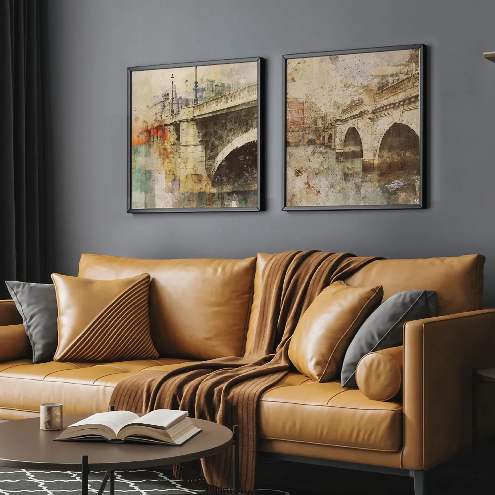 Set of wall art painting,London Collage