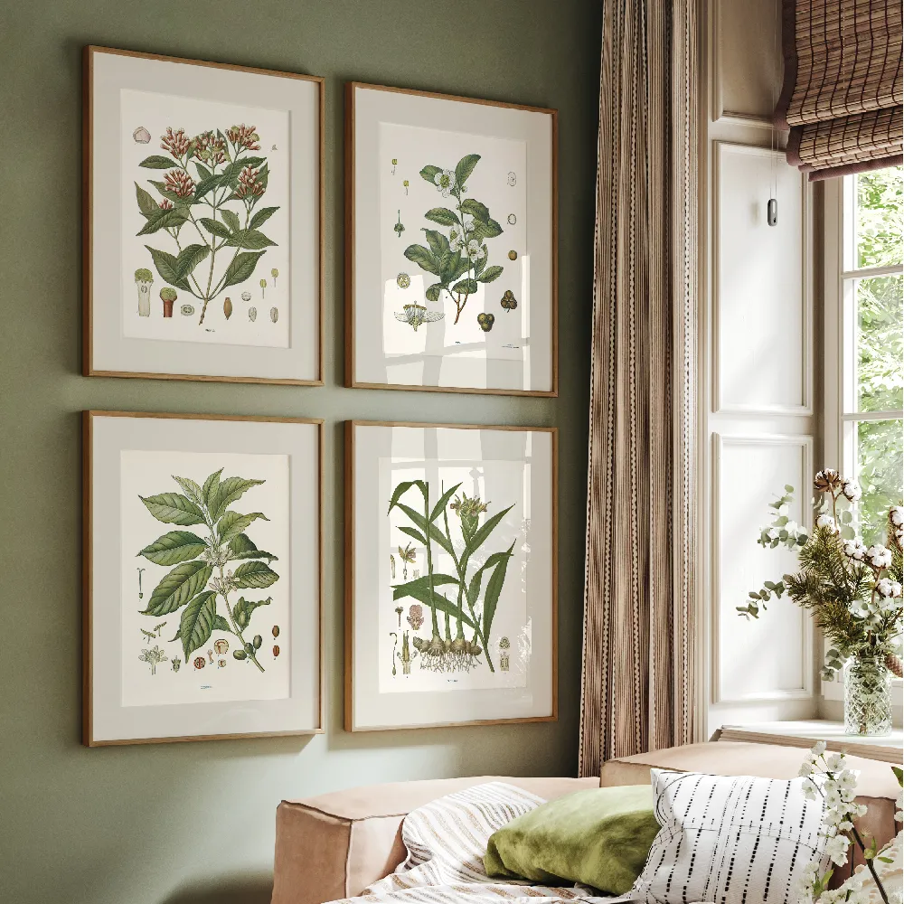 Set of wall art painting,Clove Botanical