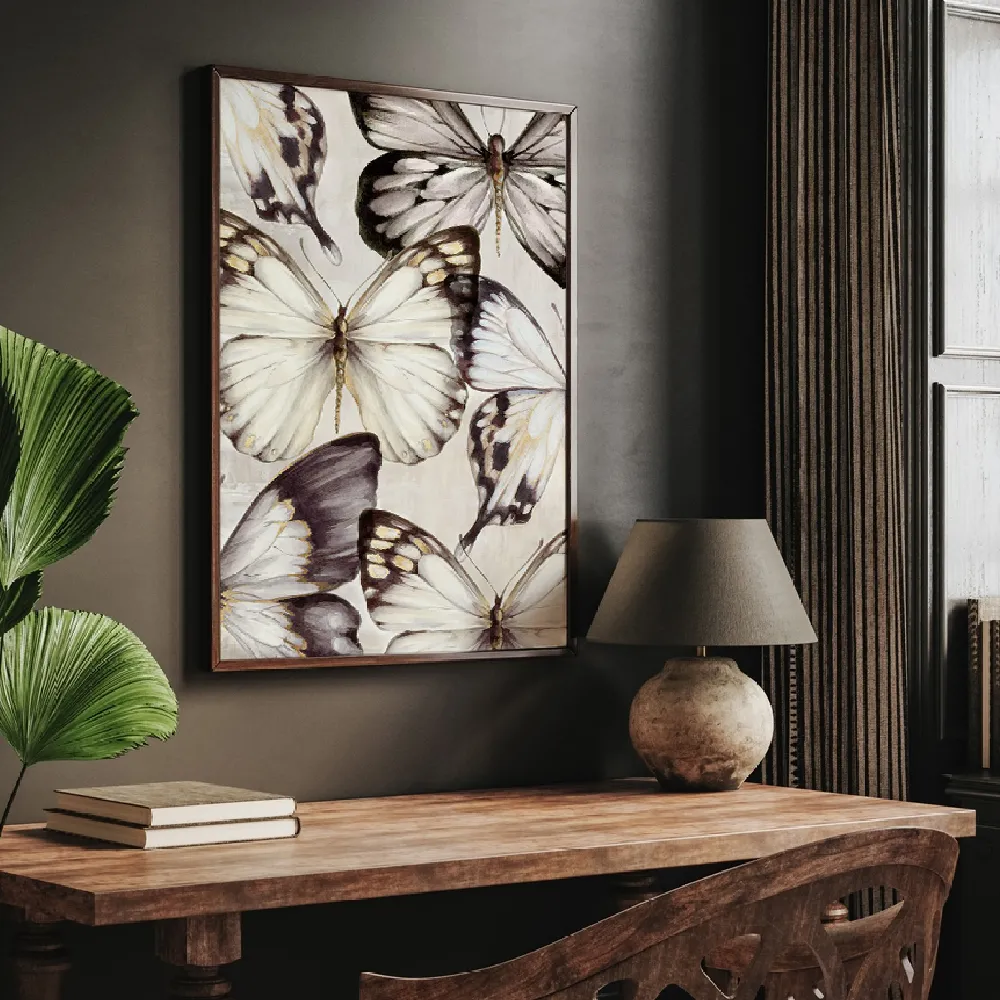 Set of wall art painting,Cluster of Butterflies