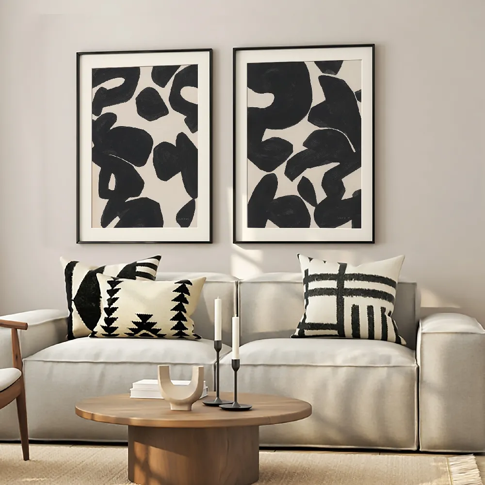 Set of wall art painting,Organic Joy 