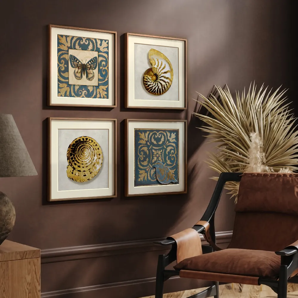 Set of wall art painting,Moroccan Butterfly 