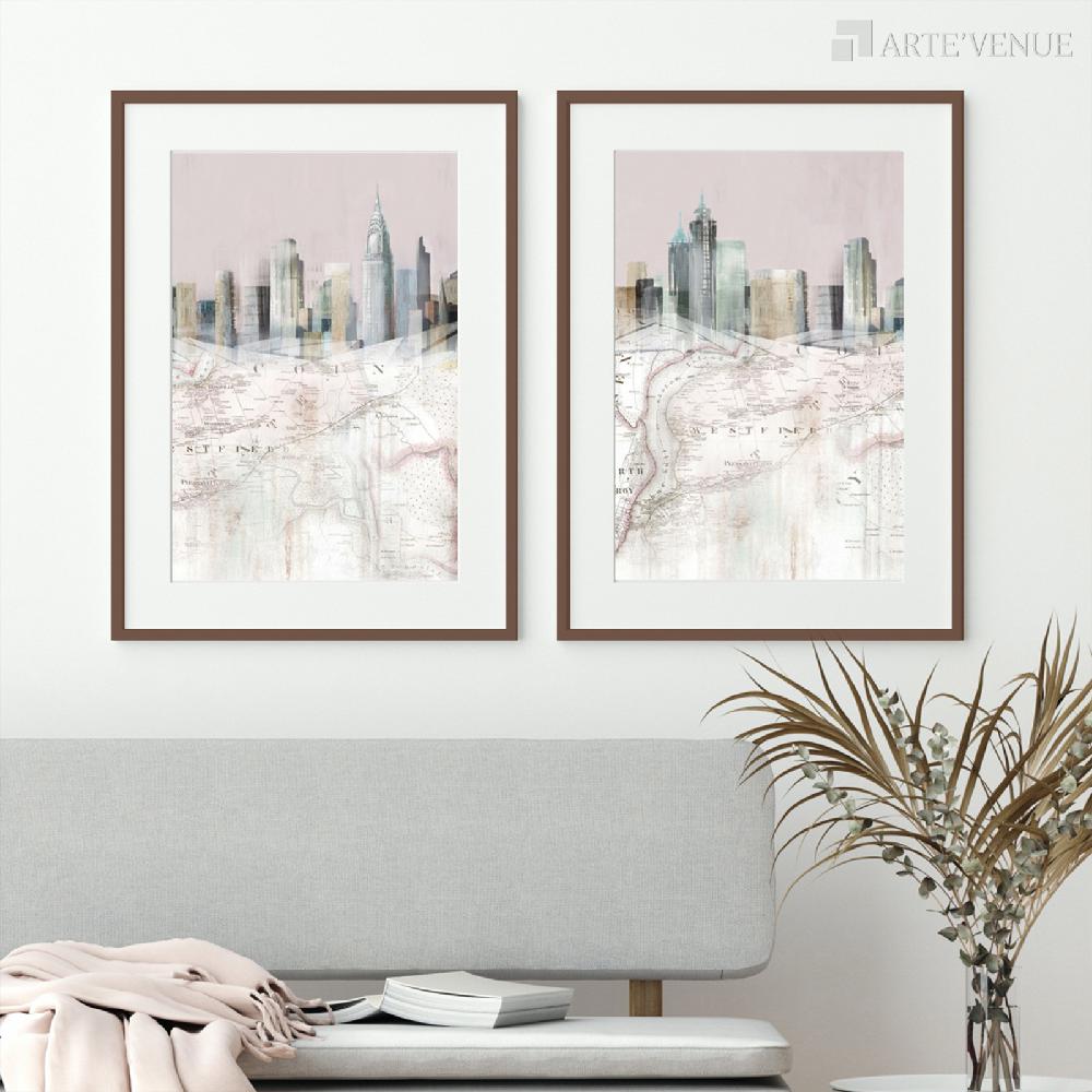 Set of wall art paintings full view