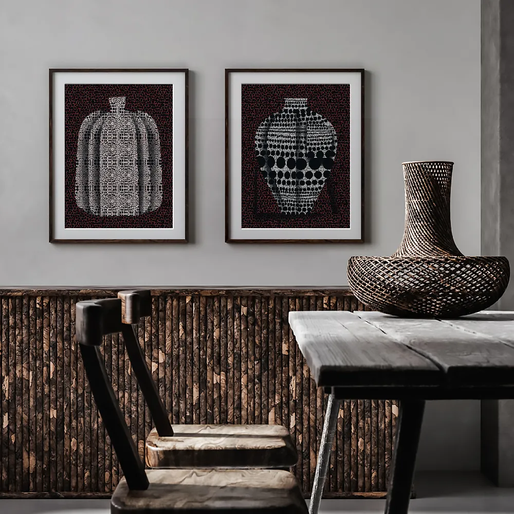 Set of wall art painting,Pop Vase