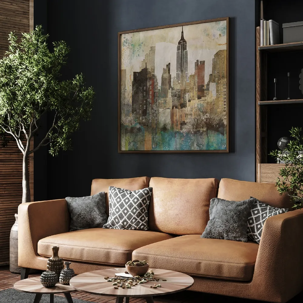 Set of wall art paintings full view