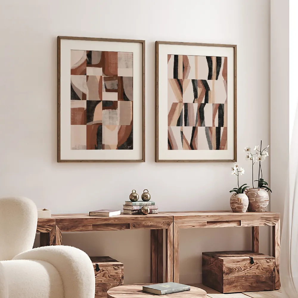 Set of wall art painting,Tree Bark