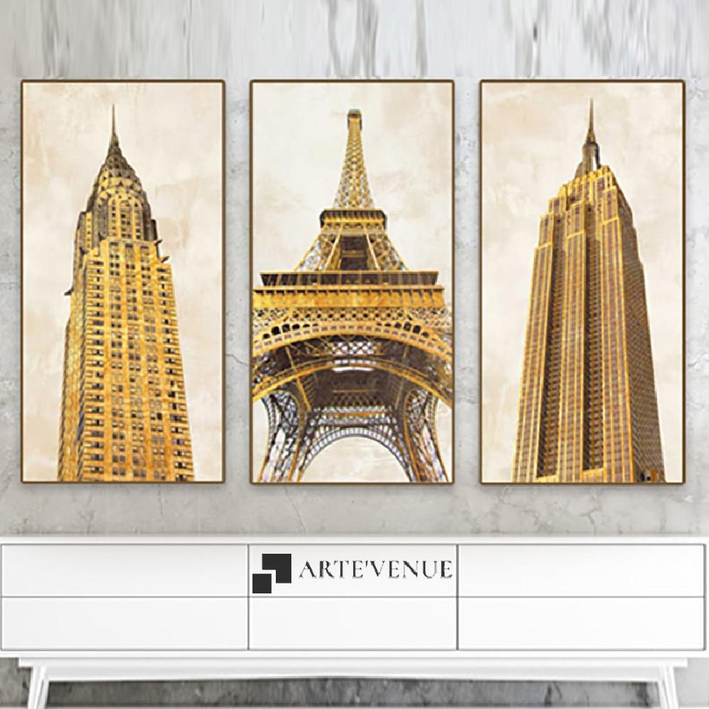 Set of wall art paintings full view