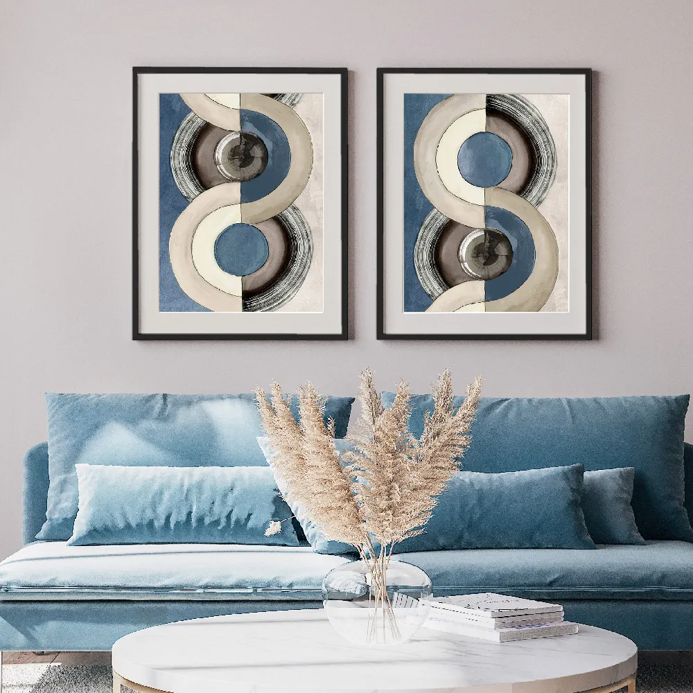 Set of wall art painting,Geometric Cool