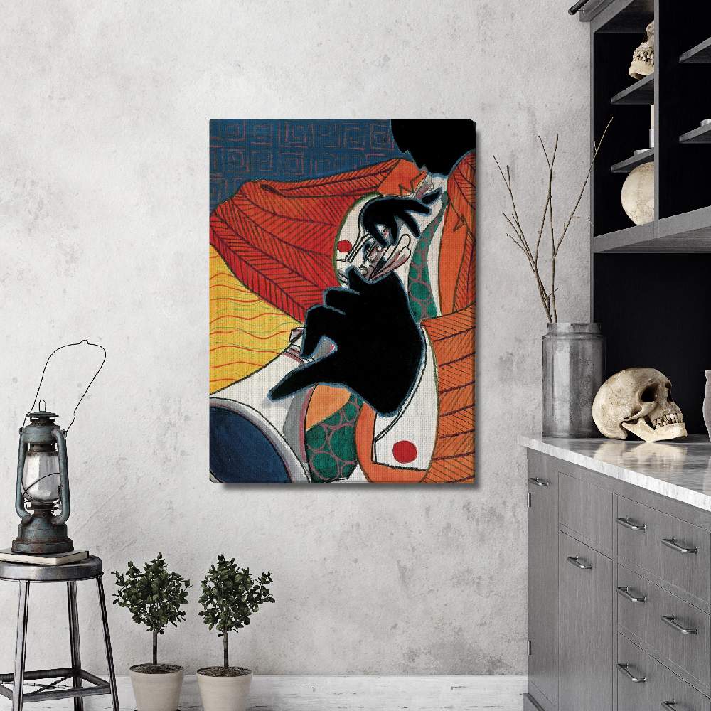 Set of wall art paintings full view