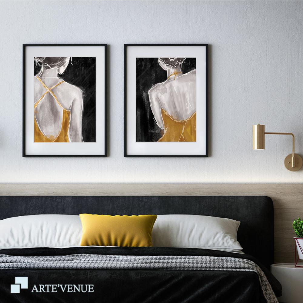 Set of wall art paintings full view