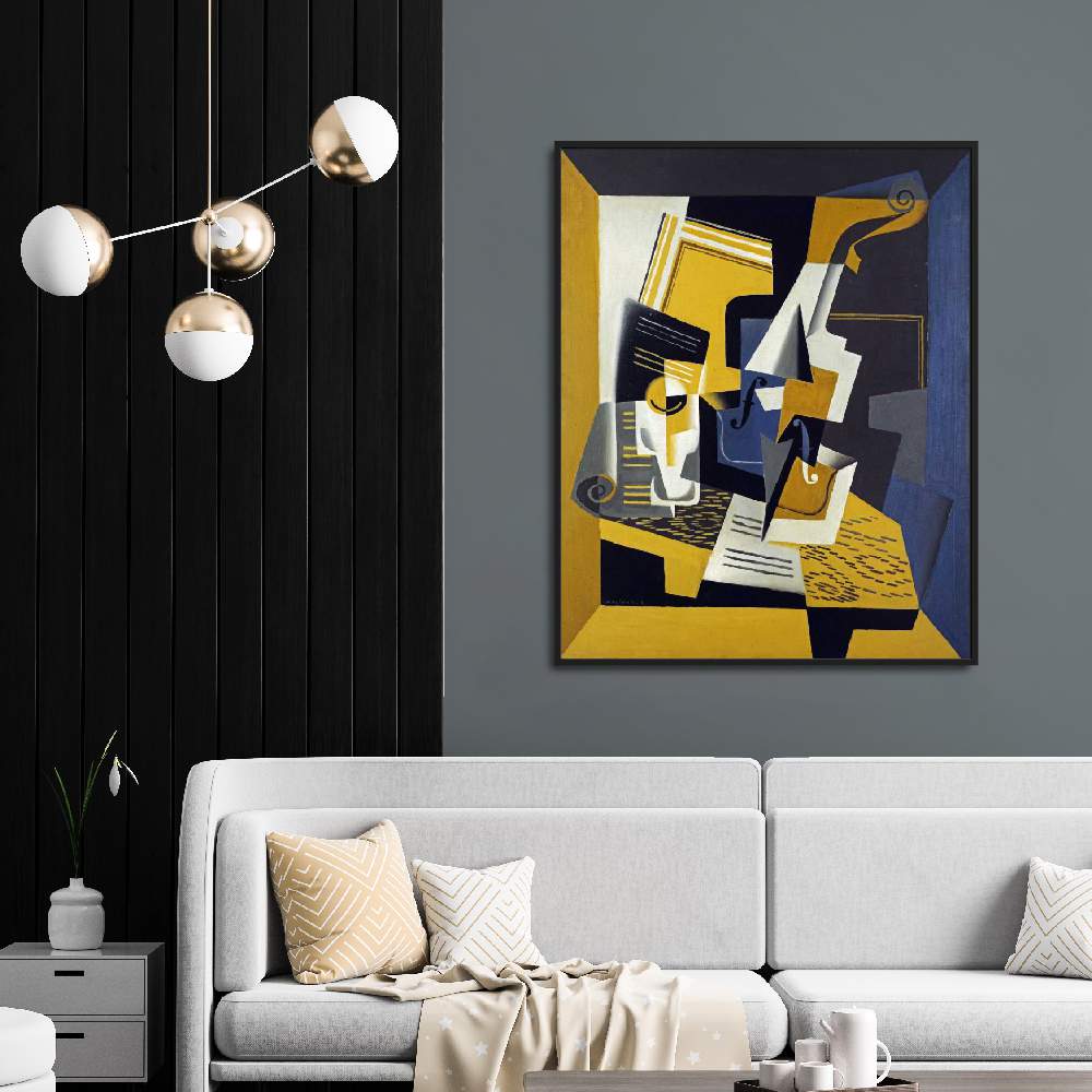 Set of wall art painting,A Violin and Glass