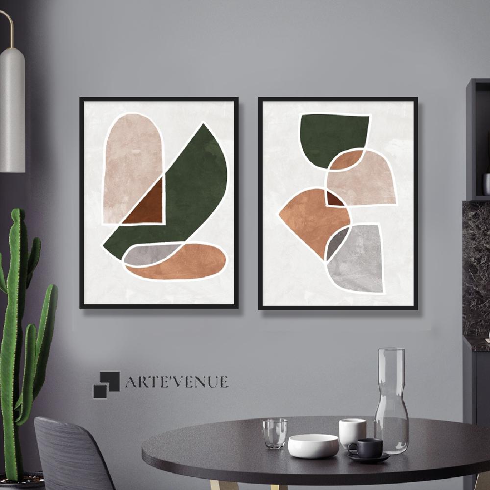 Set of wall art paintings full view