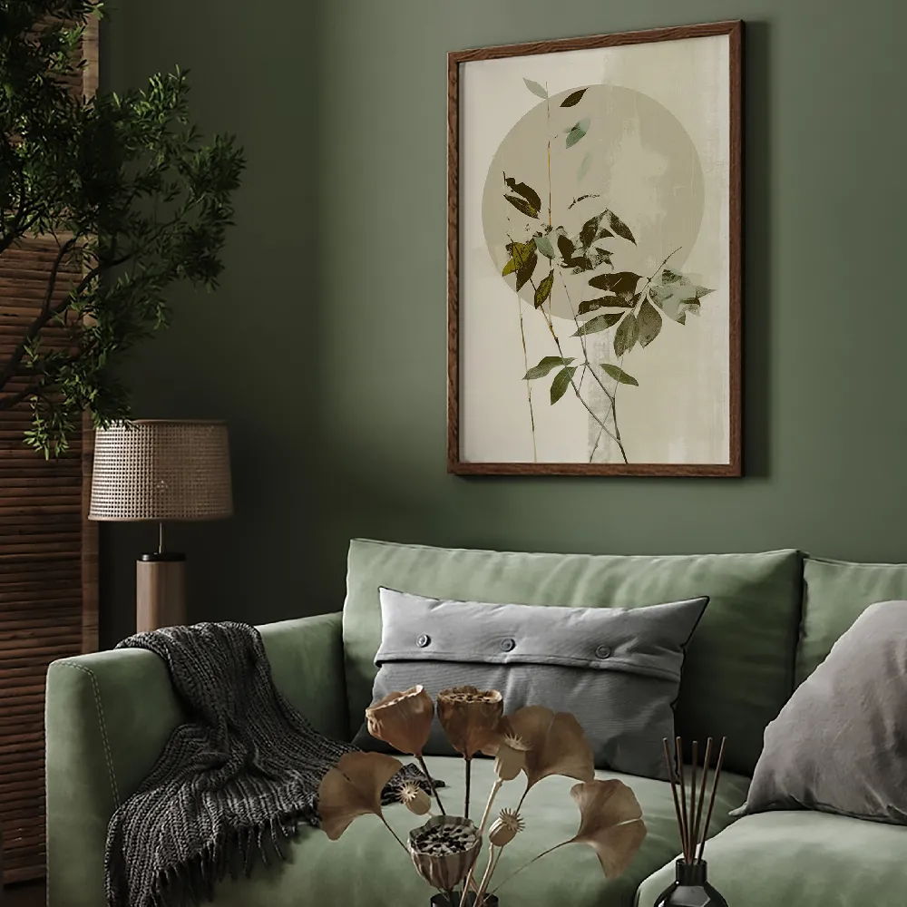 Set of wall art painting,Green Twig No 3