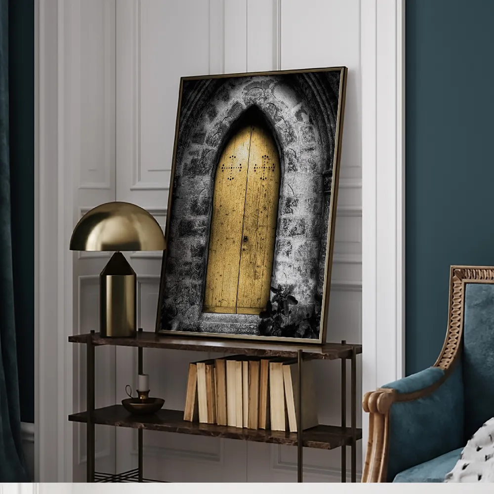 Set of wall art painting,Golden Door