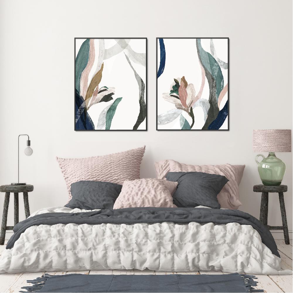 Set of wall art paintings full view